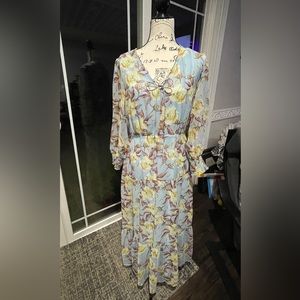 Sam Edelman pastel floral dress size 12